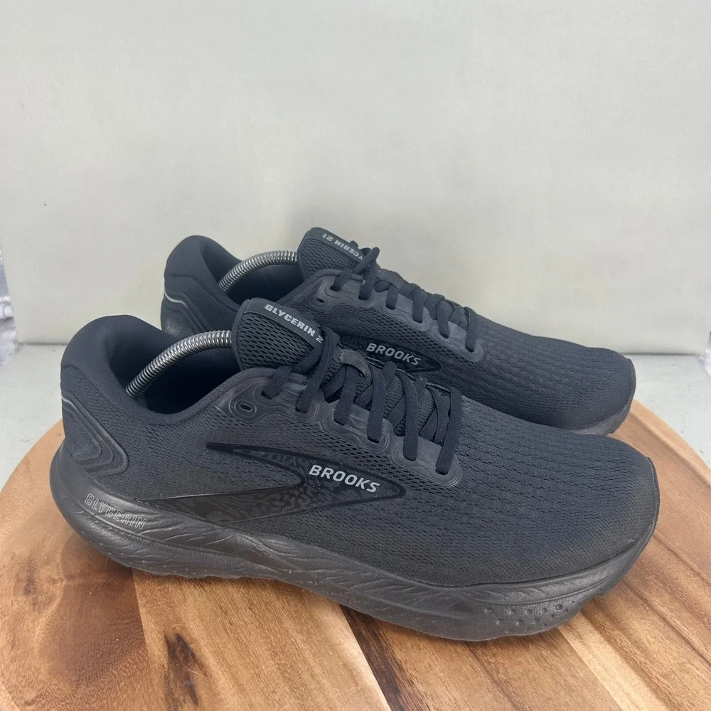 Brooks Glycerin 21 Mens Running Shoes Black Black Ebony 1104191D020 Size 13 D